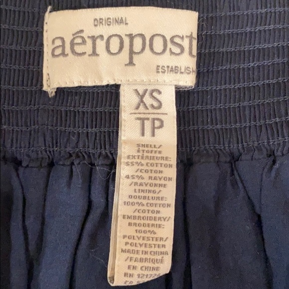 Aeropostale Navy Blue and White Lace Mini Skirt XS - Picture 4 of 5